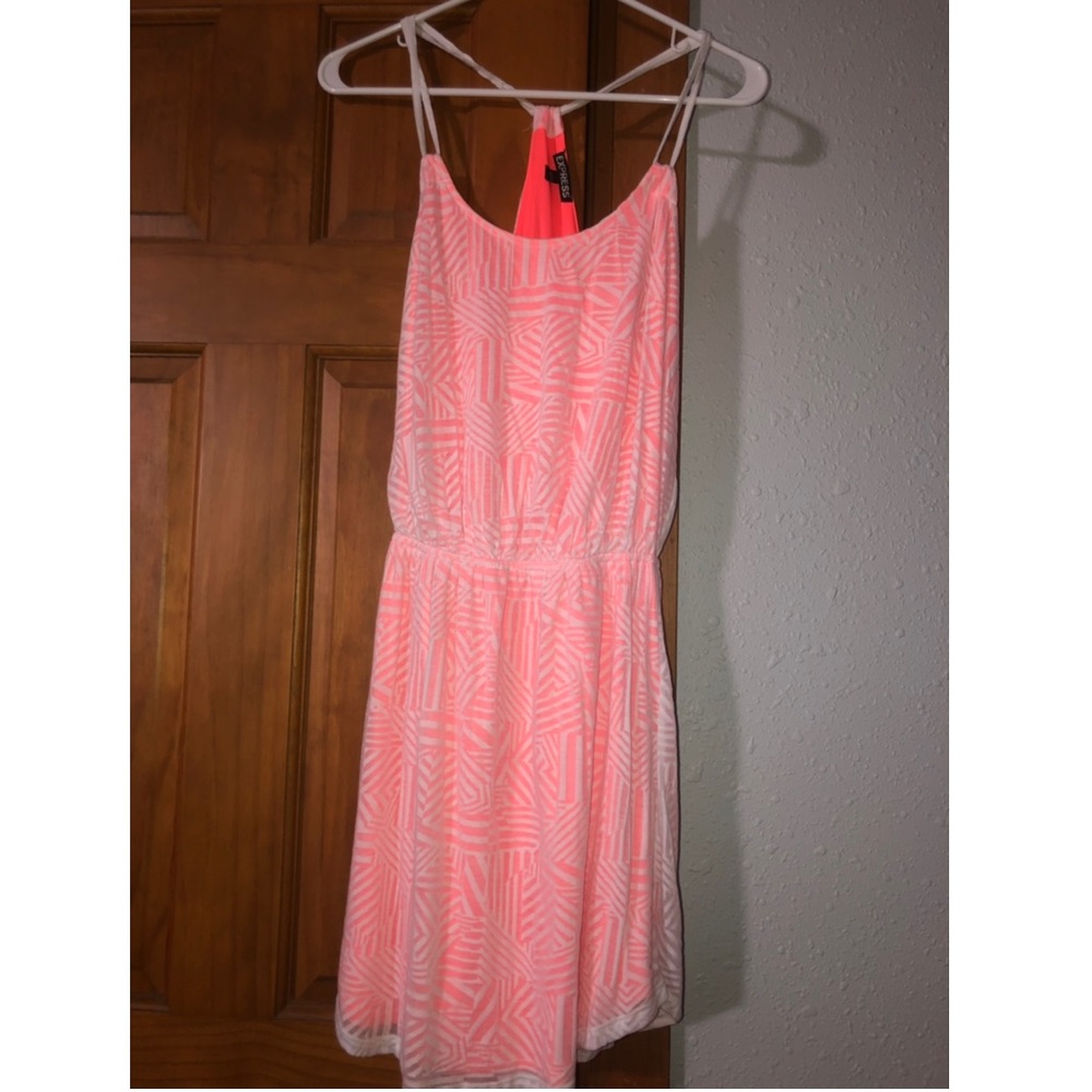 Pink and while Razorback dress
